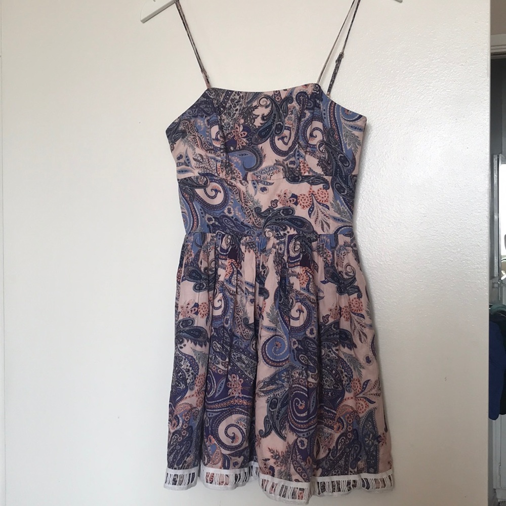 TJD FORTUNE TELLER MINI DRESS IN DESERT PAISLEY